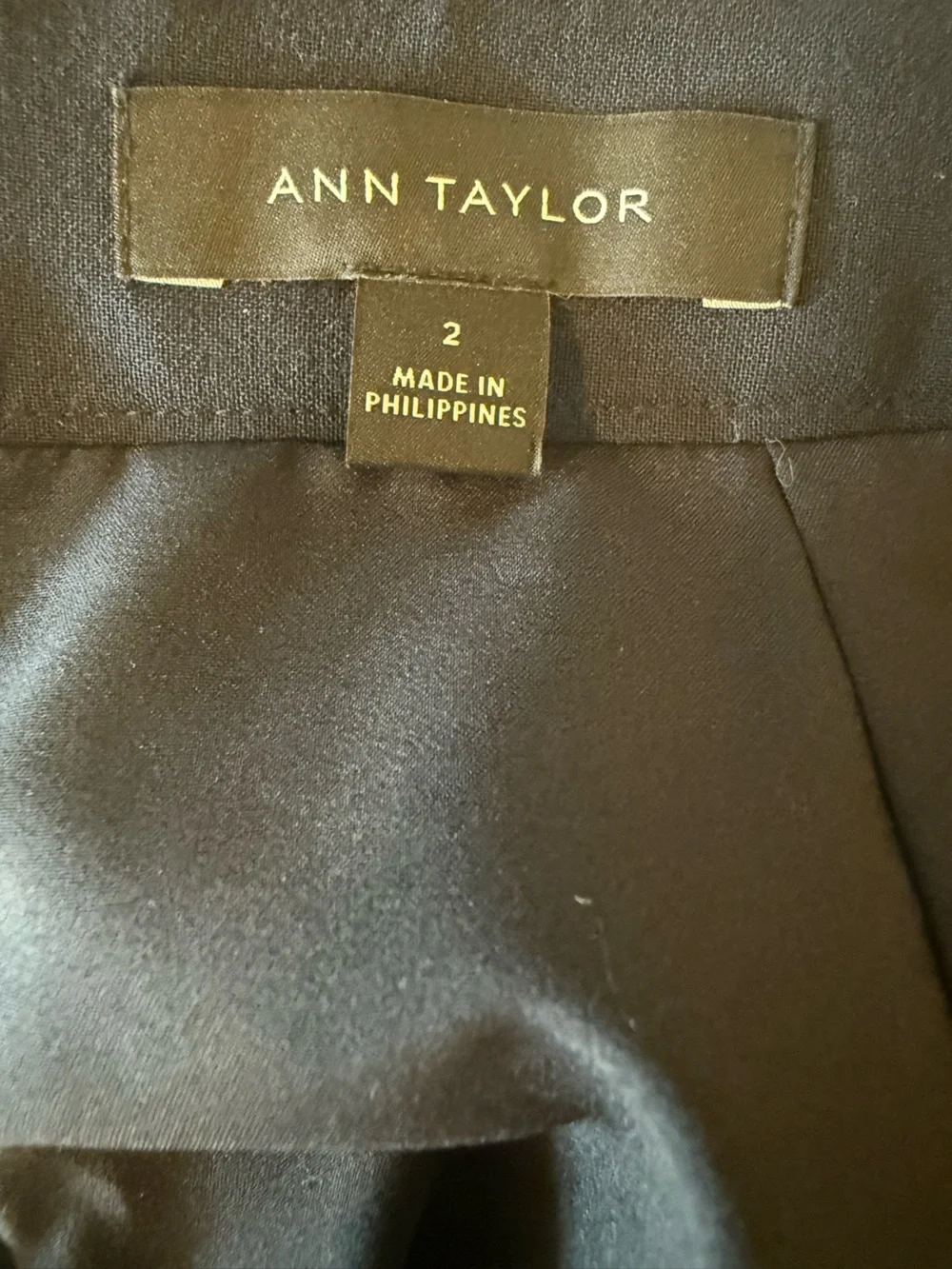 Ann Taylor Navy Pencil Skirt 2 Career Office Business Stretch Lined Classic